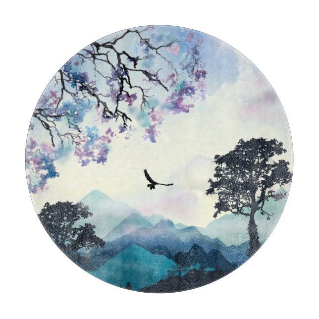 Bergszene Schneidebrett (Vorderseite)