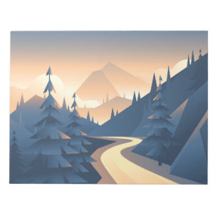 Bergtal Landschaft Notizblock
