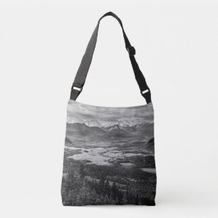 Bergtal Monochrom Natur Tragetaschen Mit Langen Trägern