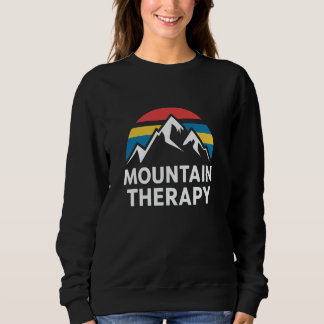 Bergtherapie Retro-Sonnenuntergang Outdoor-Abenteu Sweatshirt
