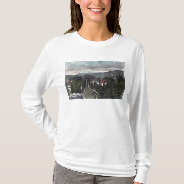 Bergtopo-Ansicht von CitySanta Paula, CA T-Shirt (Vorderseite)