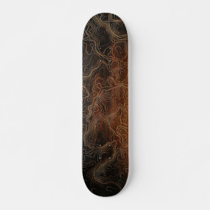 Bergtopographische Berglinien Skateboard