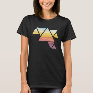 Bergtour Traumhafte Abstrakte Wandertour Prism Tri T-Shirt