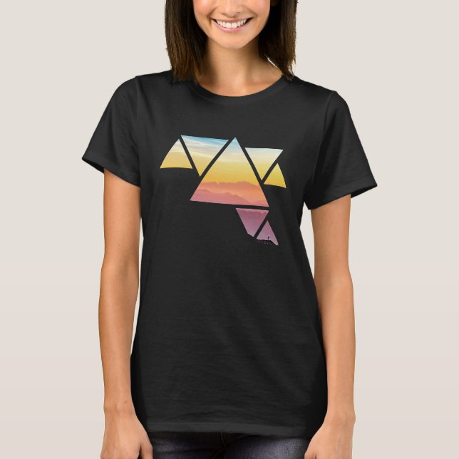 Bergtour Traumhafte Abstrakte Wandertour Prism Tri T-Shirt (Vorderseite)