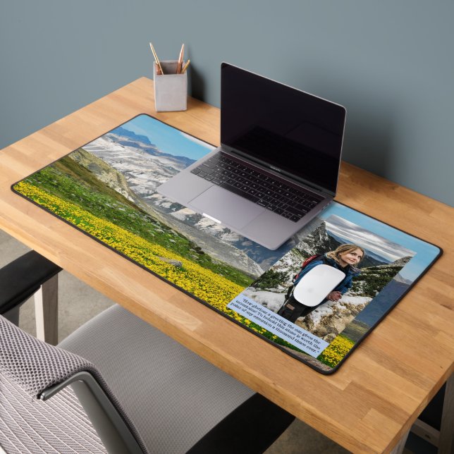 Bergurlaub Personalisieren Familienurlaub Niedlich Schreibtischunterlage (Büro 2)