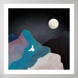 Bergvogellandschaft Poster