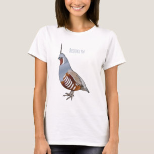 Bergwachtel-Vogel-Cartoon-Illustration  T-Shirt