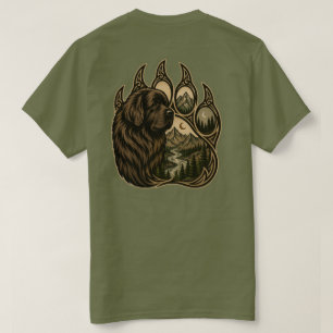 Bergwächter – Newfoundland Pfoten Kunst T-Shirt
