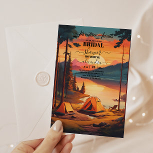 Bergwald Elegante Rustikales Brautparty Einladung