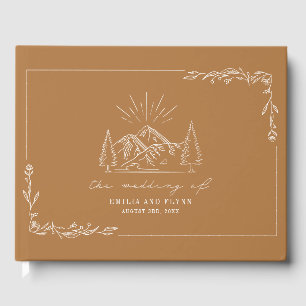 Bergwald Goldenrod Rustikale Hochzeit Gästebuch