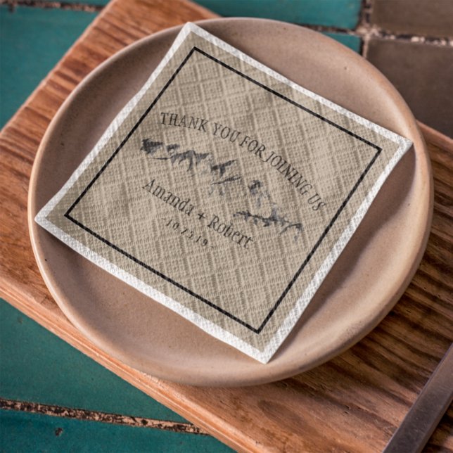 Bergwald Hochzeit Personalisiert Serviette (Von Creator hochgeladen)