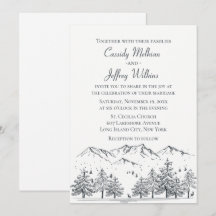 Bergwald Hochzeit Schwarz-weißes Land rustikal