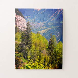 Bergwald in den Schweizer Alpen Puzzle