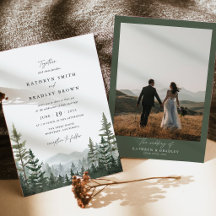 Bergwald-Kiefer-Foto-Hochzeit