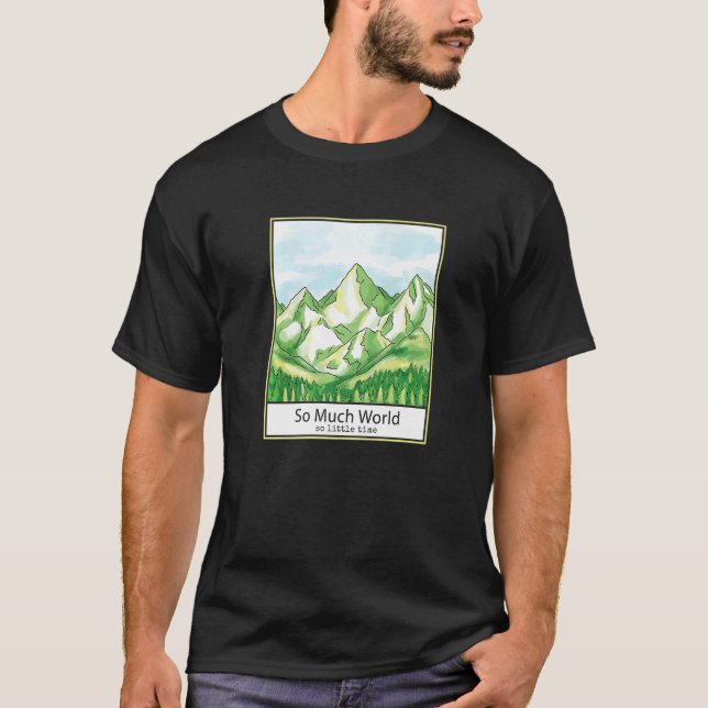 Bergwald Landschaft Tree Natur T-Shirt (Vorderseite)