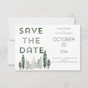 Bergwald modern save the date