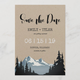 Bergwaldhochzeit - Save The Date Einladung
