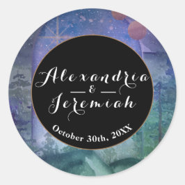 Bergwaldparadies Runder Aufkleber