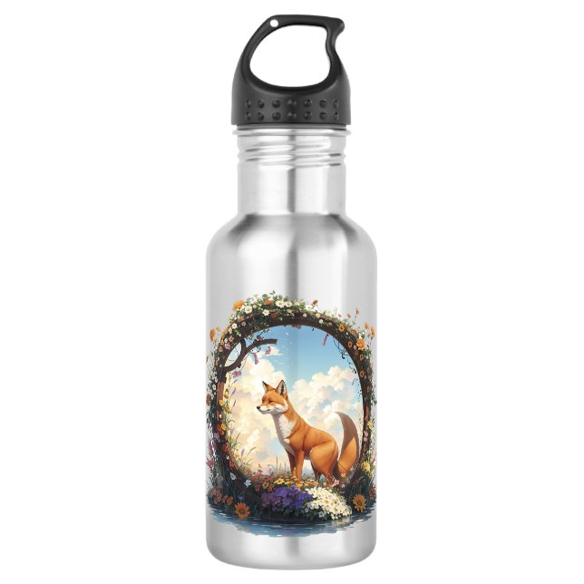Bergwaldtiere Fox Nature Edelstahlflasche (Vorderseite)