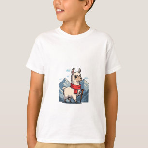 Bergwanderer Alpaka Abenteuer Kinder T-Shirt