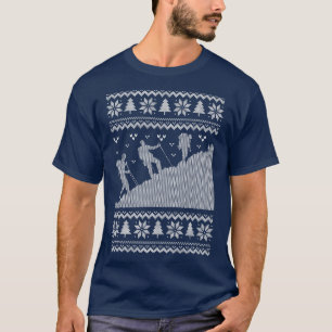 Bergwanderer hässliches Weihnachts Wandern Xmas Sc T-Shirt