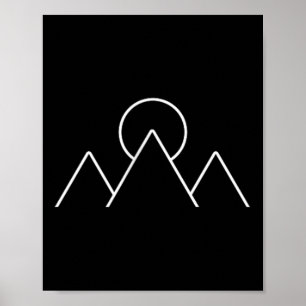 Bergwandern Camping Minimalsimus Geometrisches Gif Poster