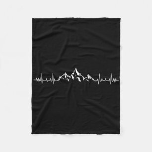 Bergwandern - Puls Herzschlag Wanderer Kletterer M Fleecedecke