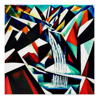 Bergwasserfall 10 poster