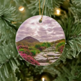 Bergweg zu den Wolken Keramik Ornament