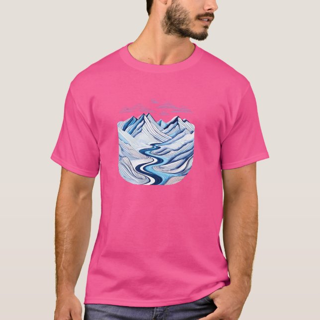 Bergwelt mesmerisierend Winterwunderland O T-Shirt (Vorderseite)