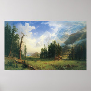 Bergwelt von Albert Bierstadt Poster