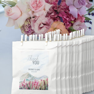 Bergwiese Aquarell Hochzeit Danke Geschenktütchen