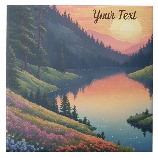 Bergwiese Fliese (Vorderseite)