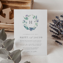 Bergwiese | Floral Monogram Wedding Einladung