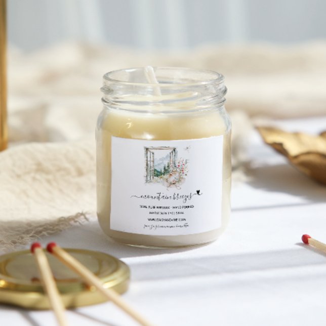 Bergwind | Handgefertigte hausgemachte Kerze Quadratischer Aufkleber (Von Creator hochgeladen)