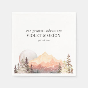 Bergwüste Rustikale Hochzeit Serviette