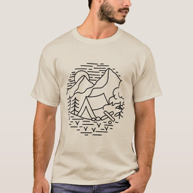 Bergzelt-Camping T-Shirt (Vorderseite)