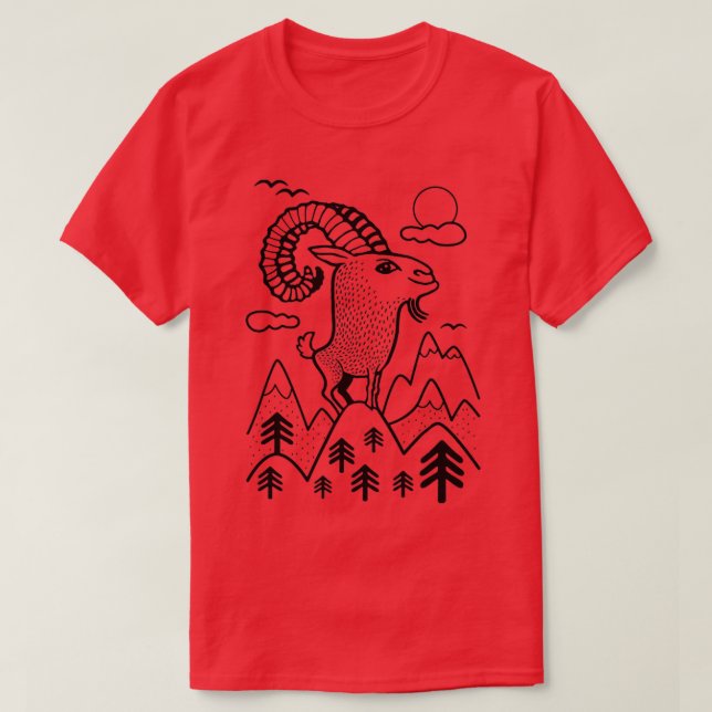 Bergziege (3) T-Shirt (Design vorne)