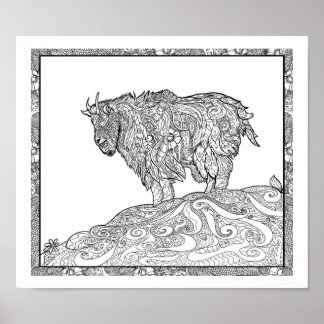 Bergziege Alaskan Poster