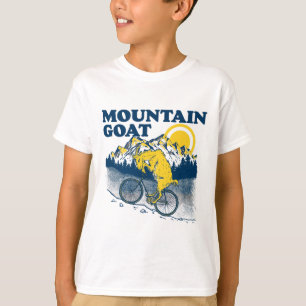Bergziege Lustige Mountainbike-Fahren Ziegen-Biker T-Shirt
