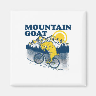 Bergziege Lustige Mountainbike-Fahrerin Ziegen-Bik Magnet