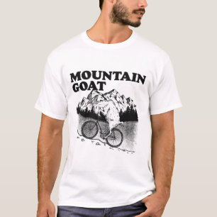 Bergziege Lustige Mountainbike-Fahrerin Ziegen-Bik T-Shirt