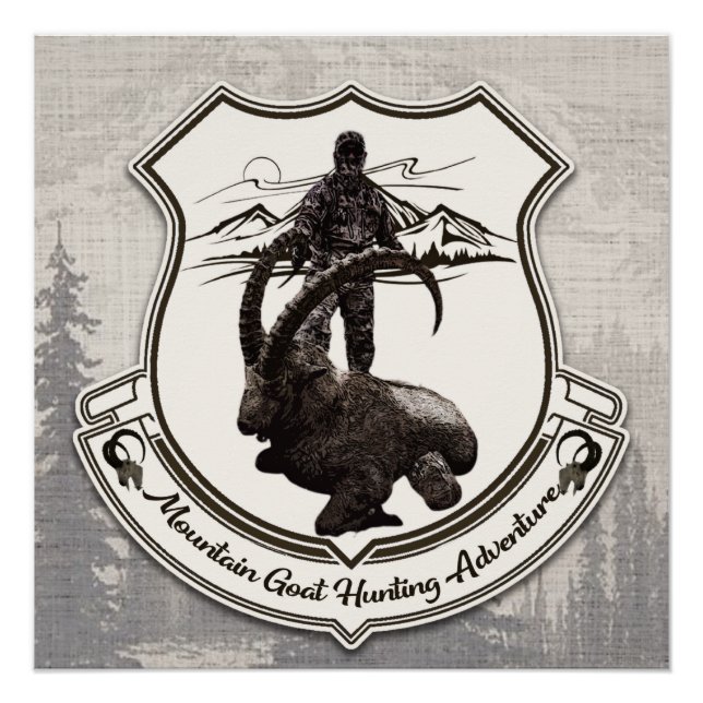 Bergziegen Jagd Adventure Tapestes Poster (Vorderseite)