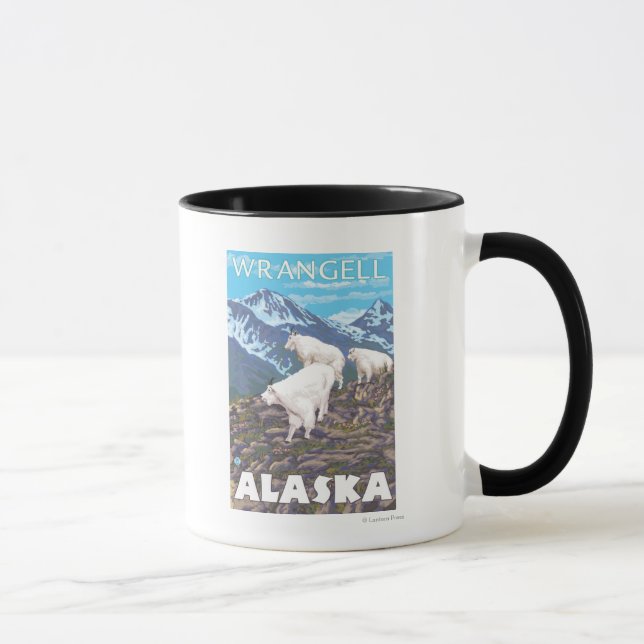 Bergziegen-Szene - Wrangell, Alaska Tasse (Rechts)