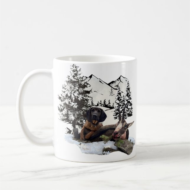 Bergziegenjagd Kaffeetasse (Links)
