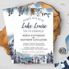 Bergziel, Hochzeit des Wasserfarbenwaldes Einladung