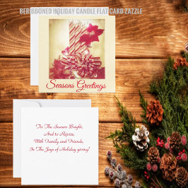 Beribboned Holiday Candle Karte