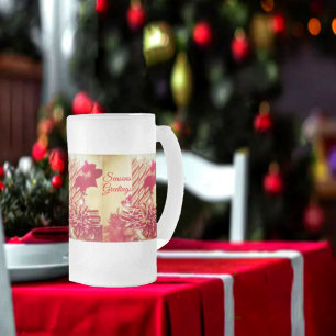 Beribboned Holiday Candle Mattglas Bierglas