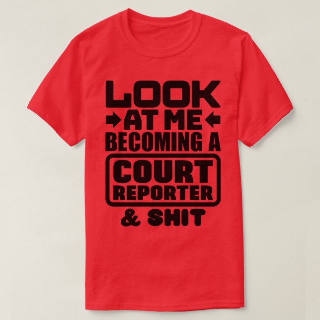 Bericht erstattende Studentin T-Shirt (Design vorne)