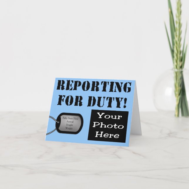 Bericht für Aufgaben-Militärgeburts-Mitteilung Ankündigung (Vorderseite)